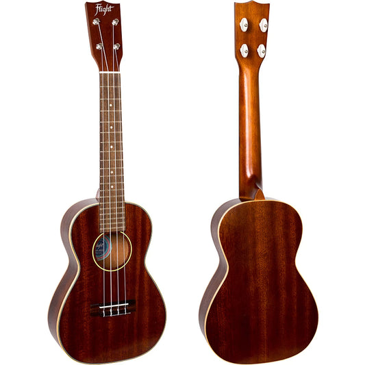 FLIGHT MUS-2 vollmassive Sopran Ukulele im Vintage Style