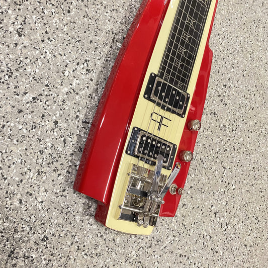 DUESENBERG Paul Franklin LAPSTEEL Red/Vintage White Incl. Case